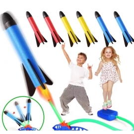 Kid Air Rocket Foot Pump Launcher Toys Sport Game Jump Stomp Outdoor Child Play Set Toy Pressed Rocket Launchers Pedal Games