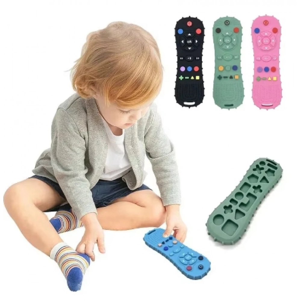 Baby TV Remote Control Teether Silicone Baby Anti-Eating Gloves Pacifier Bracelet Teething Stick Biting Toy Baby Care Accesorios